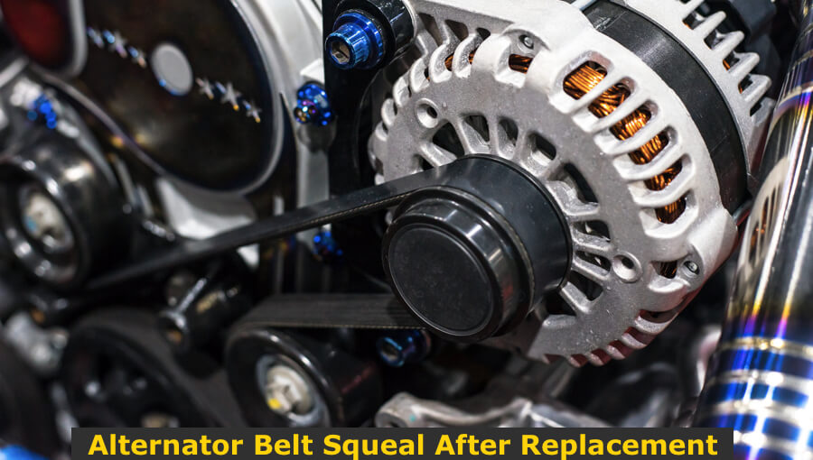 Alternator belt outlet noise