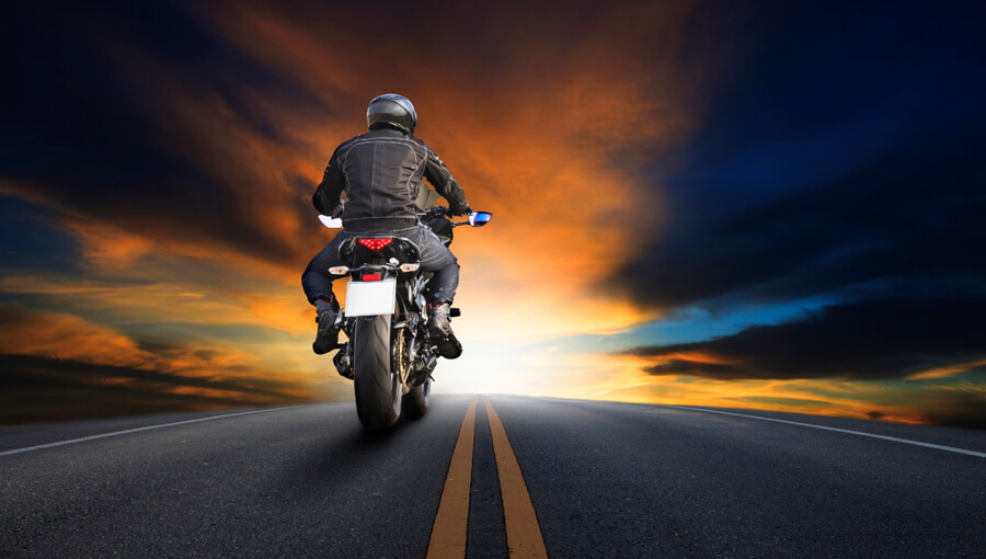 Riding motorcycle for long distance.