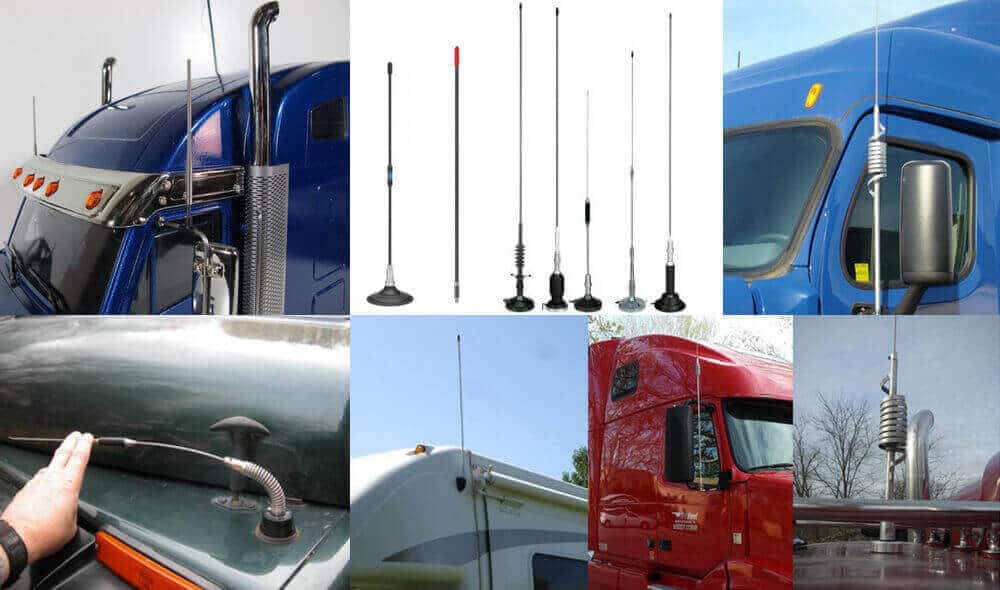 Different types of antenna for semi-trucks